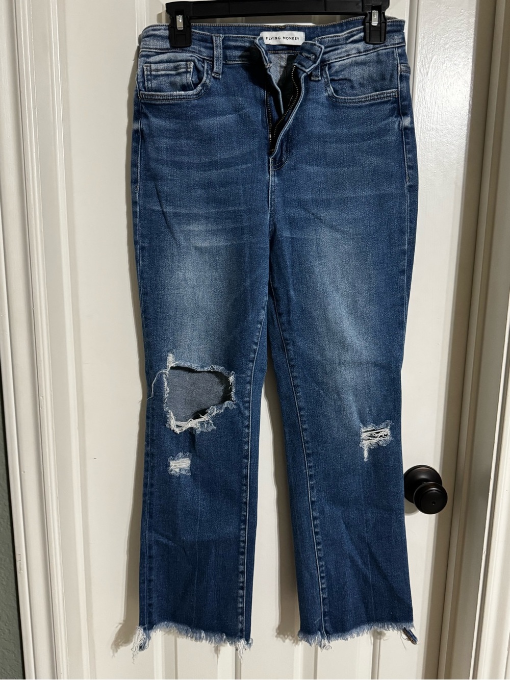 Flying Monkey Women's Distressed Jeans - Blue